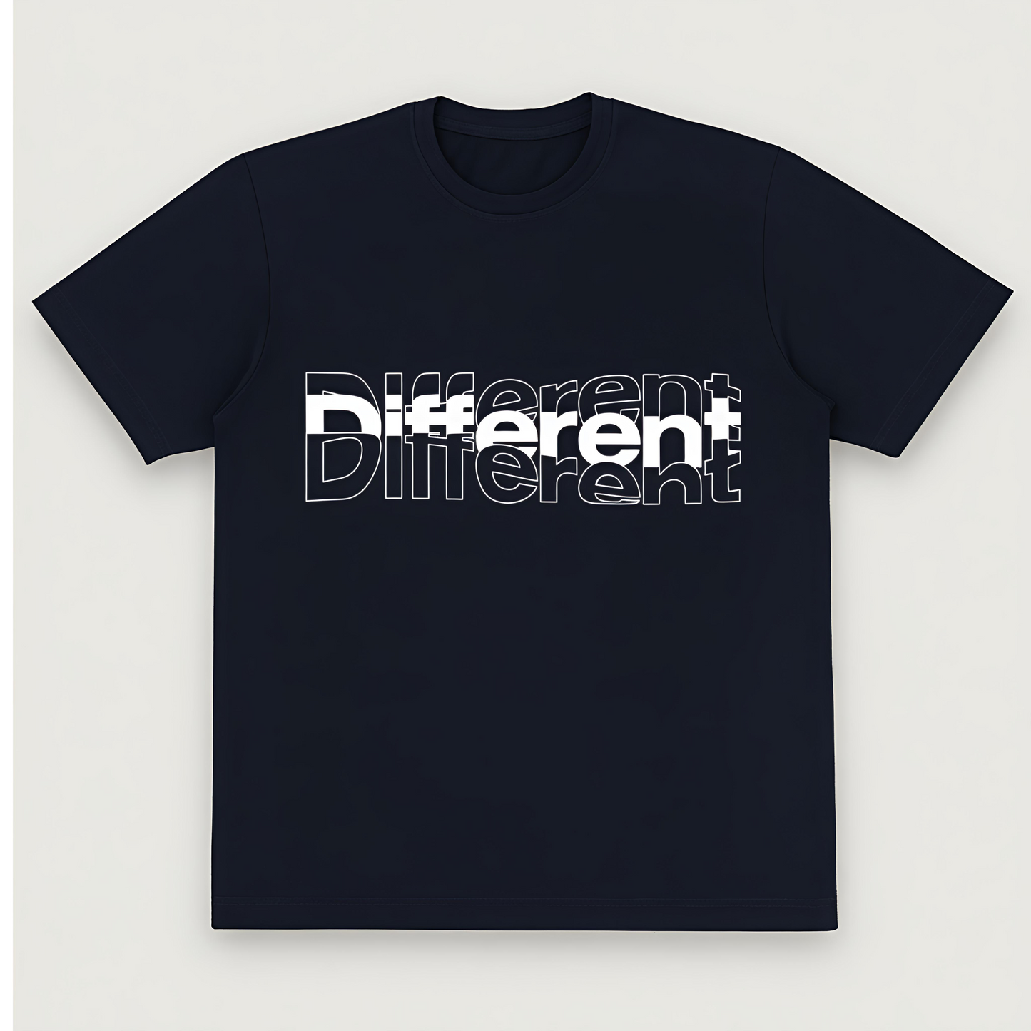 "Different" Unisex Oversized Black Graphic T-Shirt