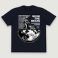 Black “Mow the Moon” Astronaut T-Shirt – Cosmic Streetwear Style