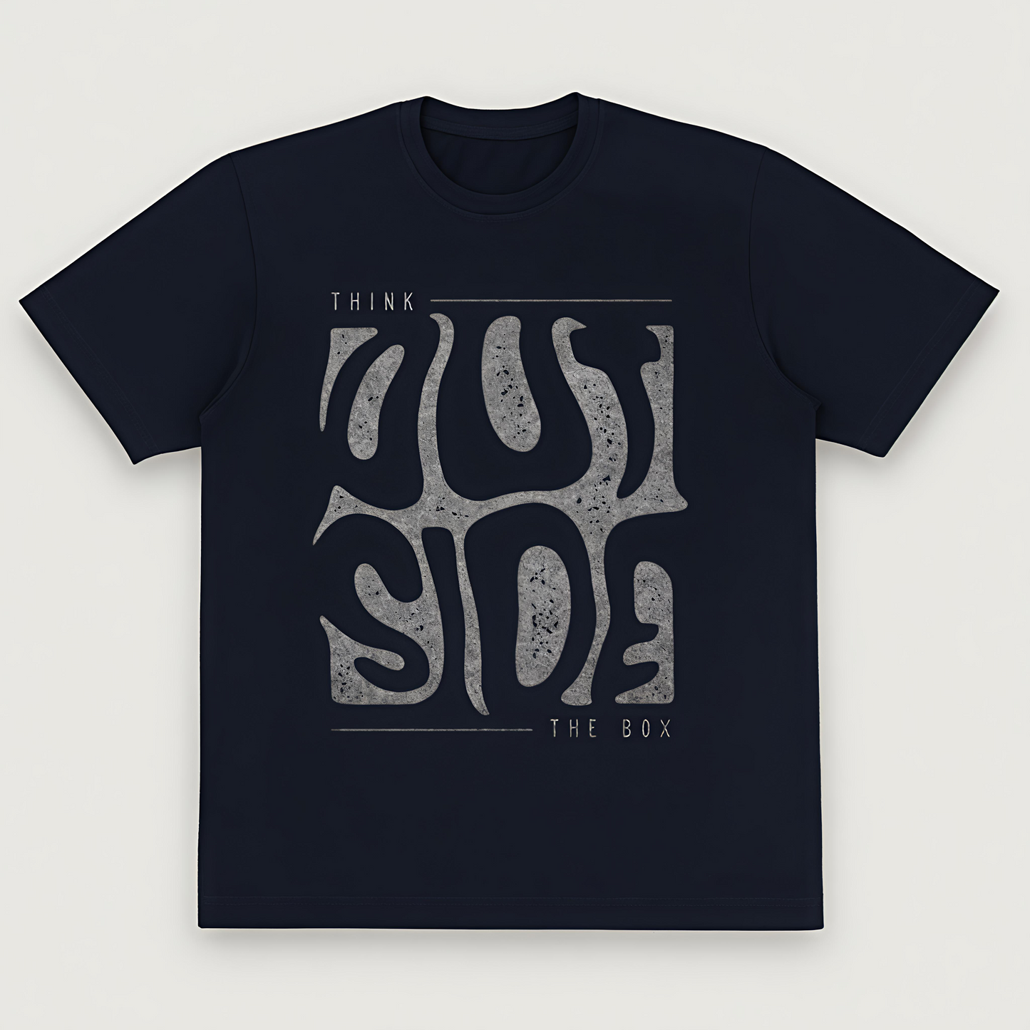"Think Outside the Box" Unisex Black Graphic T-Shirt