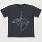 "Explore the World" Compass Map Graphic Oversized Black T-Shirt – Unisex Travel-Inspired Tee