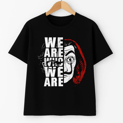 "We Are Who We Are" Unisex Oversized Black Graphic T-Shirt