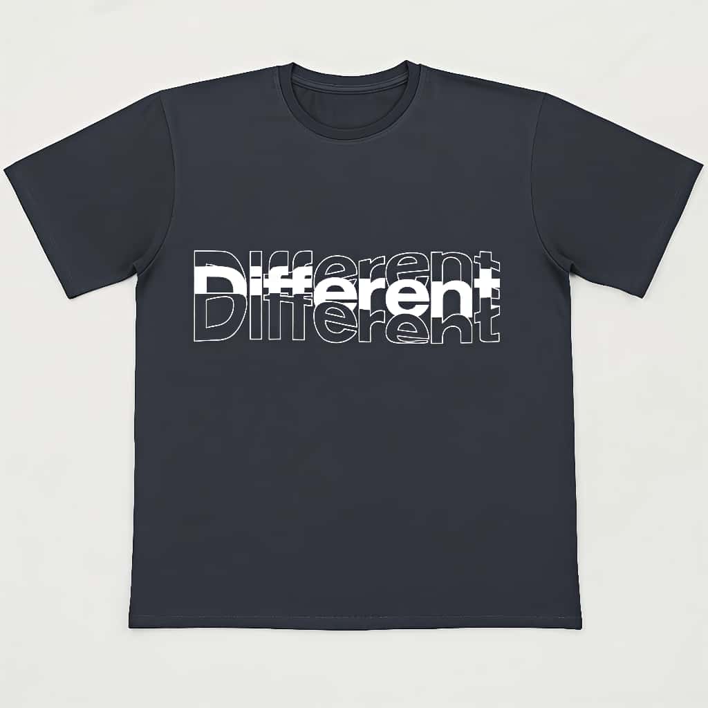 "Different" Unisex Oversized Black Graphic T-Shirt