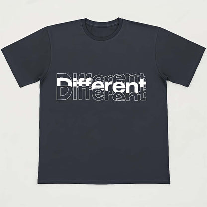 "Different" Unisex Oversized Black Graphic T-Shirt