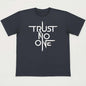 "Trust No One" Bold Typography Unisex Oversized Black T-Shirt